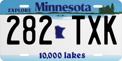 MN license plate 282TXK