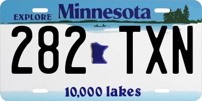 MN license plate 282TXN