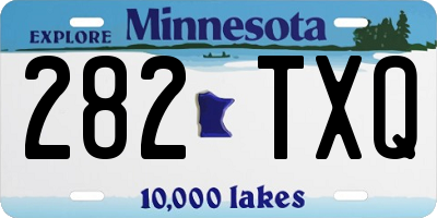 MN license plate 282TXQ