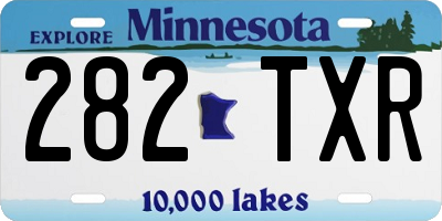 MN license plate 282TXR