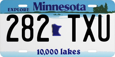 MN license plate 282TXU