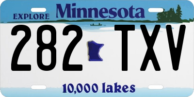 MN license plate 282TXV