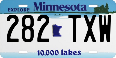MN license plate 282TXW