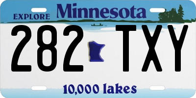 MN license plate 282TXY