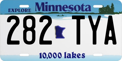 MN license plate 282TYA