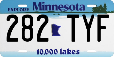 MN license plate 282TYF