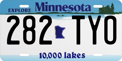 MN license plate 282TYO