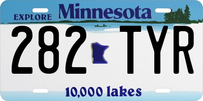 MN license plate 282TYR