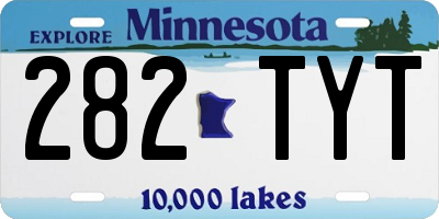 MN license plate 282TYT