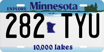 MN license plate 282TYU