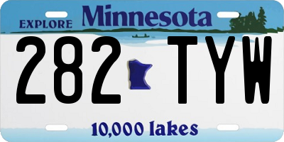 MN license plate 282TYW