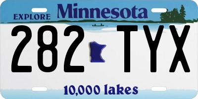 MN license plate 282TYX
