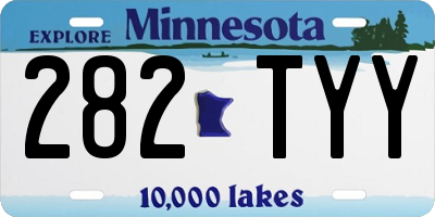 MN license plate 282TYY