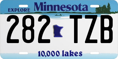 MN license plate 282TZB