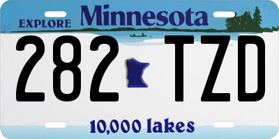 MN license plate 282TZD