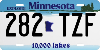 MN license plate 282TZF