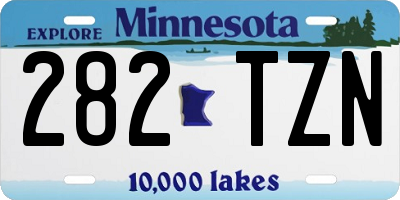 MN license plate 282TZN