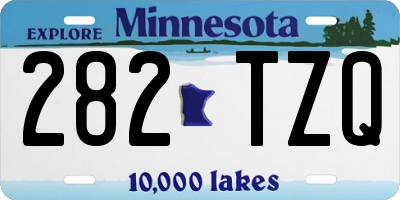 MN license plate 282TZQ