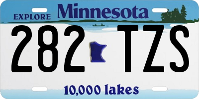 MN license plate 282TZS
