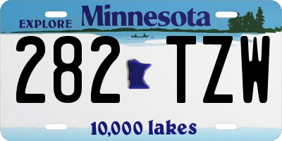 MN license plate 282TZW