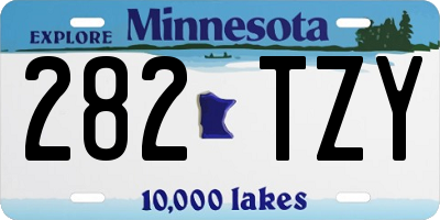 MN license plate 282TZY