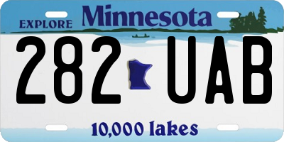 MN license plate 282UAB