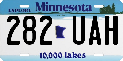 MN license plate 282UAH