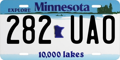 MN license plate 282UAO