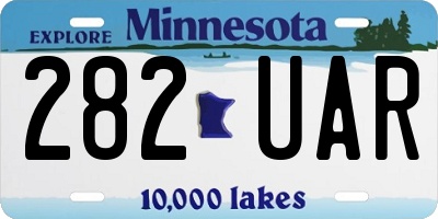 MN license plate 282UAR