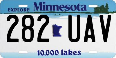MN license plate 282UAV