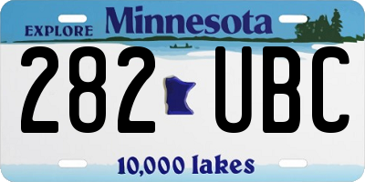 MN license plate 282UBC
