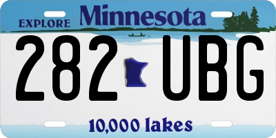 MN license plate 282UBG