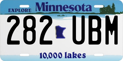 MN license plate 282UBM