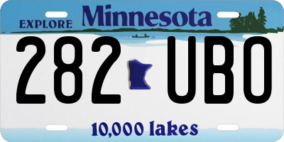 MN license plate 282UBO