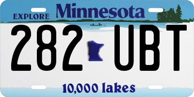 MN license plate 282UBT