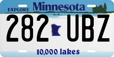 MN license plate 282UBZ
