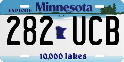 MN license plate 282UCB