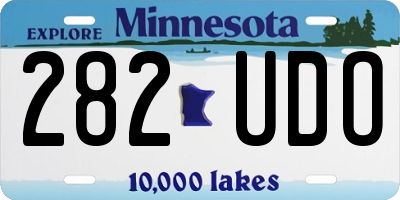 MN license plate 282UDO