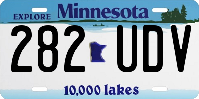 MN license plate 282UDV