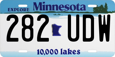 MN license plate 282UDW