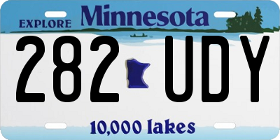 MN license plate 282UDY
