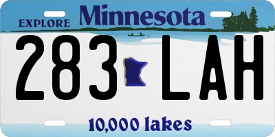 MN license plate 283LAH