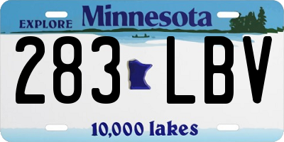 MN license plate 283LBV