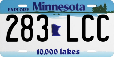 MN license plate 283LCC