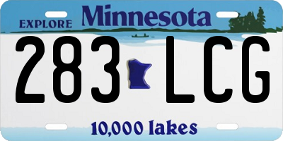 MN license plate 283LCG