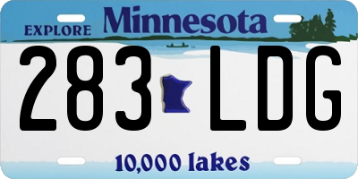 MN license plate 283LDG