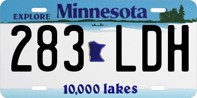 MN license plate 283LDH