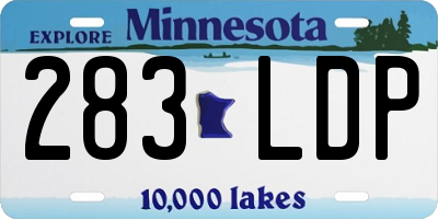 MN license plate 283LDP