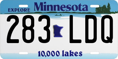 MN license plate 283LDQ