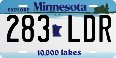 MN license plate 283LDR